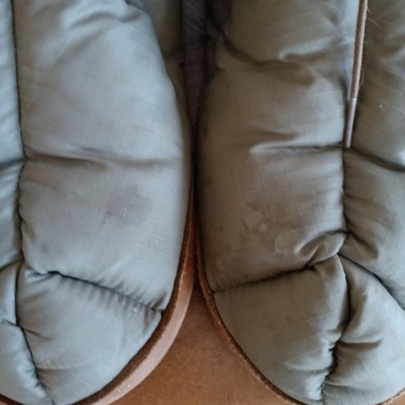 Vintage Eddie Bauer Goose Down Quilted Puffy Slippers with Leather Sole main image 7